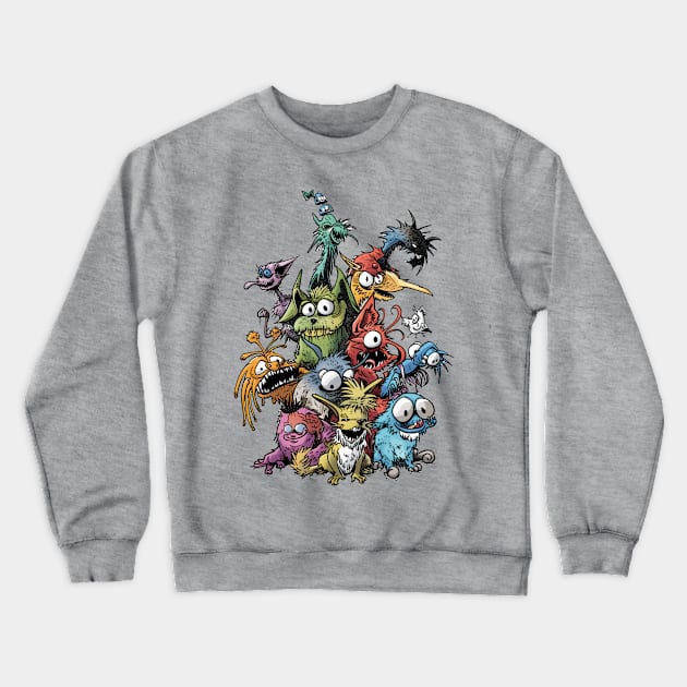 Wacky Weird Pets Crewneck Sweatshirt by JunkyDotCom